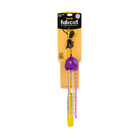 FabCat Faball Jellyfish Teaser Cat Toy Wand